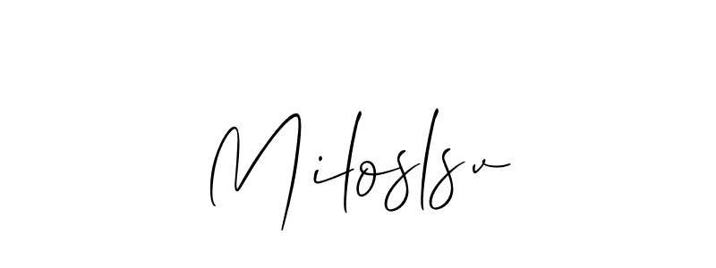 Make a beautiful signature design for name Miloslsv. Use this online signature maker to create a handwritten signature for free. Miloslsv signature style 2 images and pictures png