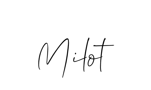 You can use this online signature creator to create a handwritten signature for the name Milot. This is the best online autograph maker. Milot signature style 2 images and pictures png