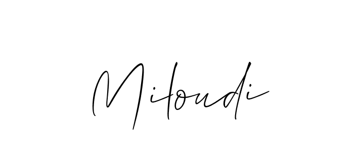 Once you've used our free online signature maker to create your best signature Allison_Script style, it's time to enjoy all of the benefits that Miloudi name signing documents. Miloudi signature style 2 images and pictures png
