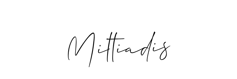 Also You can easily find your signature by using the search form. We will create Miltiadis name handwritten signature images for you free of cost using Allison_Script sign style. Miltiadis signature style 2 images and pictures png