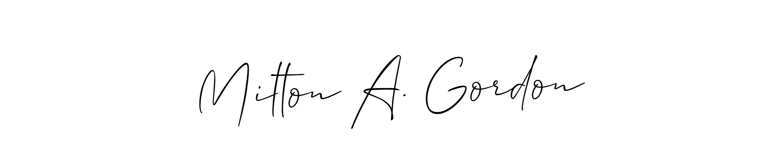 You can use this online signature creator to create a handwritten signature for the name Milton A. Gordon. This is the best online autograph maker. Milton A. Gordon signature style 2 images and pictures png