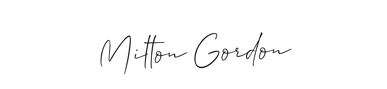 Once you've used our free online signature maker to create your best signature Allison_Script style, it's time to enjoy all of the benefits that Milton Gordon name signing documents. Milton Gordon signature style 2 images and pictures png