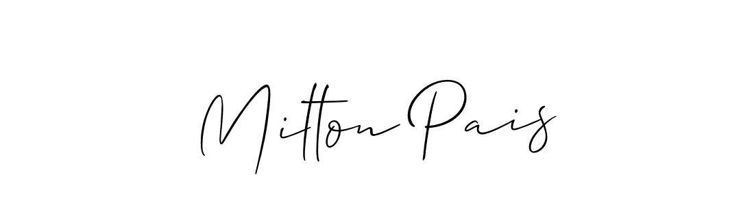Design your own signature with our free online signature maker. With this signature software, you can create a handwritten (Allison_Script) signature for name Milton Pais. Milton Pais signature style 2 images and pictures png