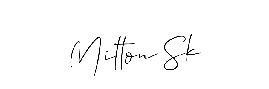 It looks lik you need a new signature style for name Milton Sk. Design unique handwritten (Allison_Script) signature with our free signature maker in just a few clicks. Milton Sk signature style 2 images and pictures png