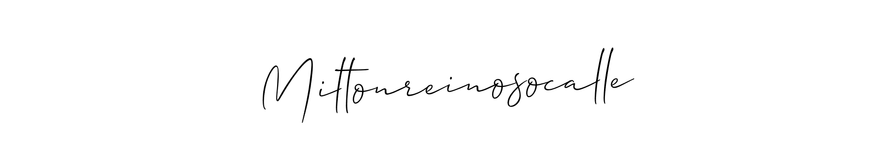 Make a short Miltonreinosocalle signature style. Manage your documents anywhere anytime using Allison_Script. Create and add eSignatures, submit forms, share and send files easily. Miltonreinosocalle signature style 2 images and pictures png