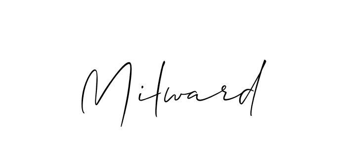 if you are searching for the best signature style for your name Milward. so please give up your signature search. here we have designed multiple signature styles  using Allison_Script. Milward signature style 2 images and pictures png