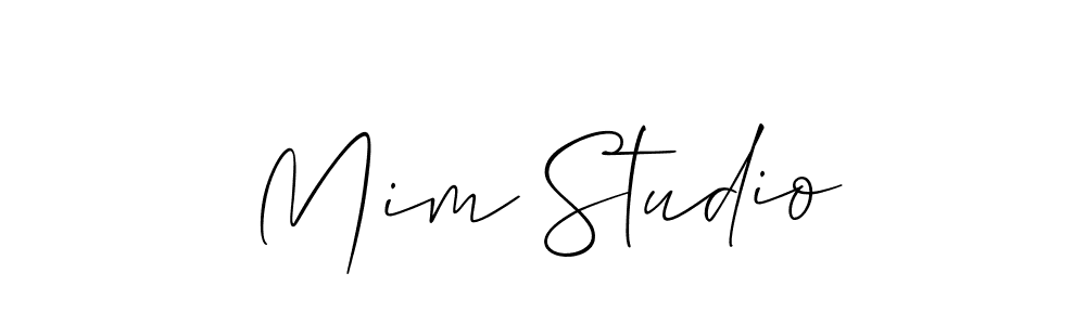 Create a beautiful signature design for name Mim Studio. With this signature (Allison_Script) fonts, you can make a handwritten signature for free. Mim Studio signature style 2 images and pictures png