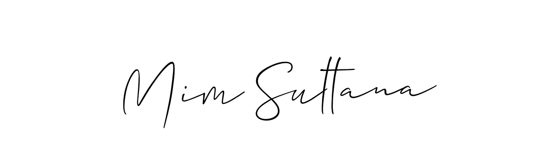 Also You can easily find your signature by using the search form. We will create Mim Sultana name handwritten signature images for you free of cost using Allison_Script sign style. Mim Sultana signature style 2 images and pictures png