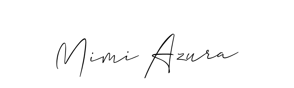 Use a signature maker to create a handwritten signature online. With this signature software, you can design (Allison_Script) your own signature for name Mimi Azura. Mimi Azura signature style 2 images and pictures png