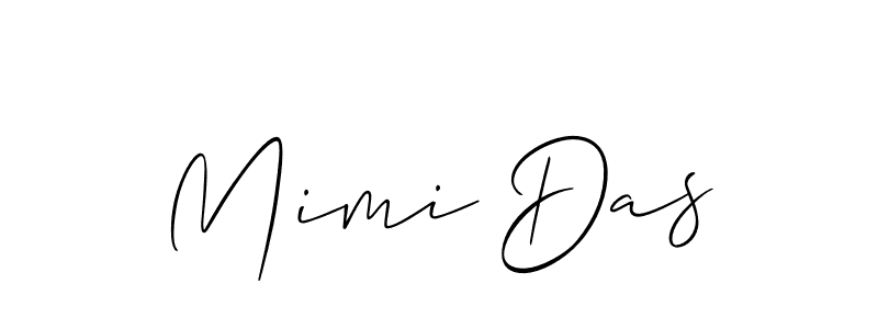 How to make Mimi Das name signature. Use Allison_Script style for creating short signs online. This is the latest handwritten sign. Mimi Das signature style 2 images and pictures png