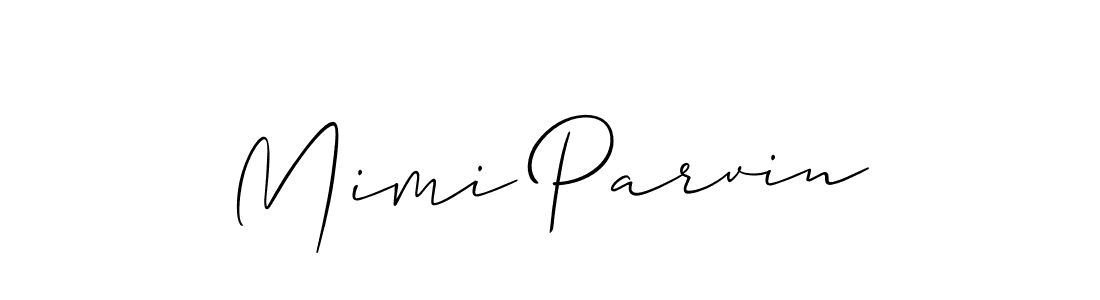 This is the best signature style for the Mimi Parvin name. Also you like these signature font (Allison_Script). Mix name signature. Mimi Parvin signature style 2 images and pictures png