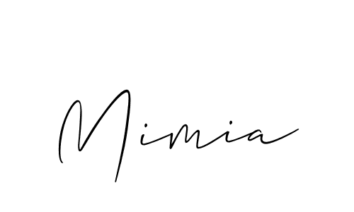 if you are searching for the best signature style for your name Mimia. so please give up your signature search. here we have designed multiple signature styles  using Allison_Script. Mimia signature style 2 images and pictures png