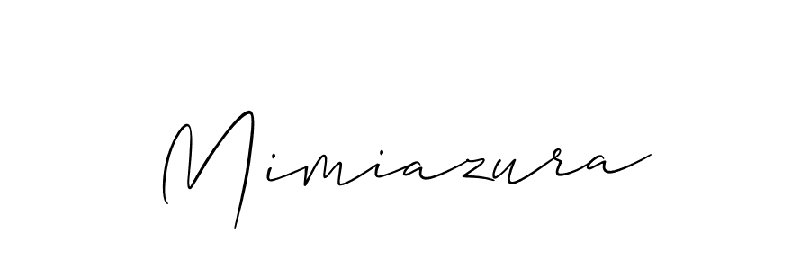 How to make Mimiazura signature? Allison_Script is a professional autograph style. Create handwritten signature for Mimiazura name. Mimiazura signature style 2 images and pictures png