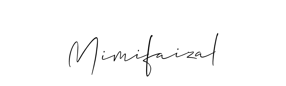 It looks lik you need a new signature style for name Mimifaizal. Design unique handwritten (Allison_Script) signature with our free signature maker in just a few clicks. Mimifaizal signature style 2 images and pictures png