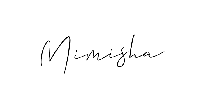 Make a beautiful signature design for name Mimisha. With this signature (Allison_Script) style, you can create a handwritten signature for free. Mimisha signature style 2 images and pictures png