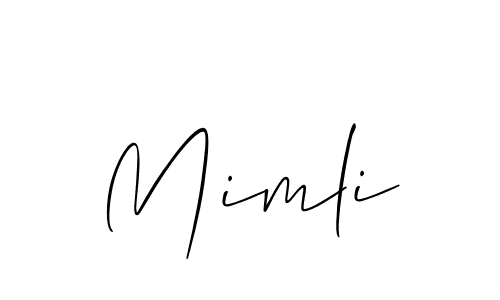 You should practise on your own different ways (Allison_Script) to write your name (Mimli) in signature. don't let someone else do it for you. Mimli signature style 2 images and pictures png
