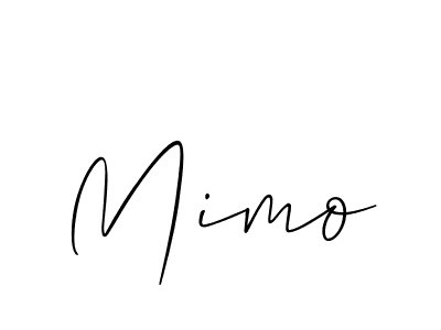 How to make Mimo signature? Allison_Script is a professional autograph style. Create handwritten signature for Mimo name. Mimo signature style 2 images and pictures png