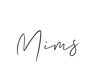 Also You can easily find your signature by using the search form. We will create Mims name handwritten signature images for you free of cost using Allison_Script sign style. Mims signature style 2 images and pictures png