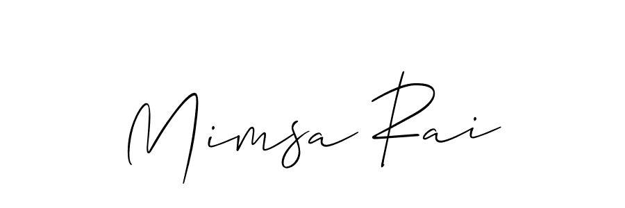 Mimsa Rai stylish signature style. Best Handwritten Sign (Allison_Script) for my name. Handwritten Signature Collection Ideas for my name Mimsa Rai. Mimsa Rai signature style 2 images and pictures png