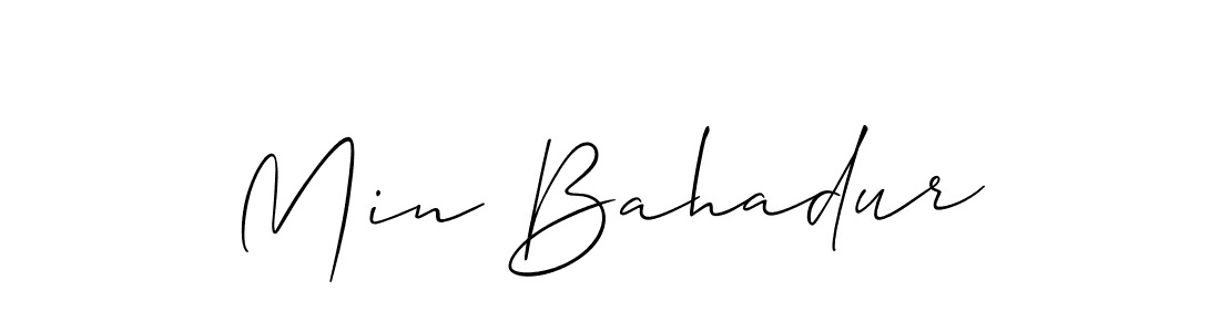 Make a short Min Bahadur signature style. Manage your documents anywhere anytime using Allison_Script. Create and add eSignatures, submit forms, share and send files easily. Min Bahadur signature style 2 images and pictures png