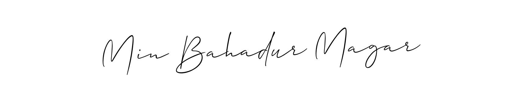 Best and Professional Signature Style for Min Bahadur Magar. Allison_Script Best Signature Style Collection. Min Bahadur Magar signature style 2 images and pictures png