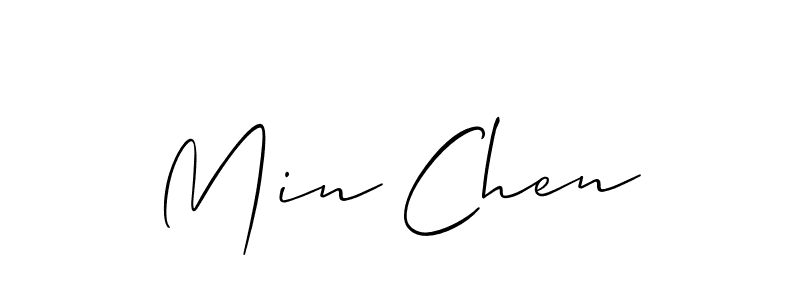 It looks lik you need a new signature style for name Min Chen. Design unique handwritten (Allison_Script) signature with our free signature maker in just a few clicks. Min Chen signature style 2 images and pictures png