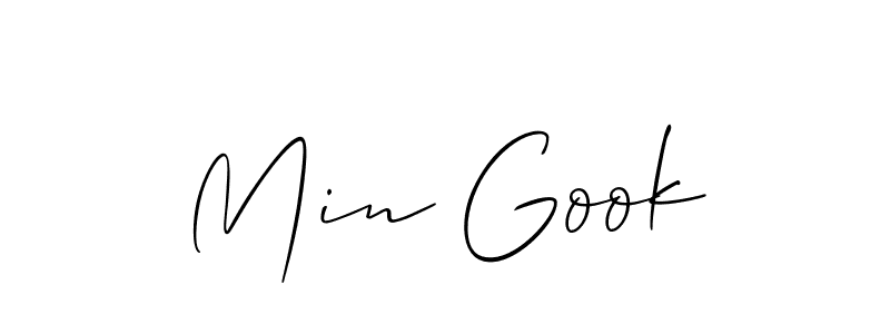 How to make Min Gook signature? Allison_Script is a professional autograph style. Create handwritten signature for Min Gook name. Min Gook signature style 2 images and pictures png