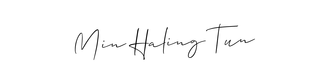 Make a beautiful signature design for name Min Haling Tun. Use this online signature maker to create a handwritten signature for free. Min Haling Tun signature style 2 images and pictures png