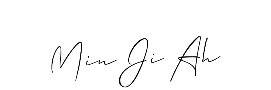 Min Ji Ah stylish signature style. Best Handwritten Sign (Allison_Script) for my name. Handwritten Signature Collection Ideas for my name Min Ji Ah. Min Ji Ah signature style 2 images and pictures png