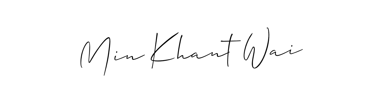 Create a beautiful signature design for name Min Khant Wai. With this signature (Allison_Script) fonts, you can make a handwritten signature for free. Min Khant Wai signature style 2 images and pictures png