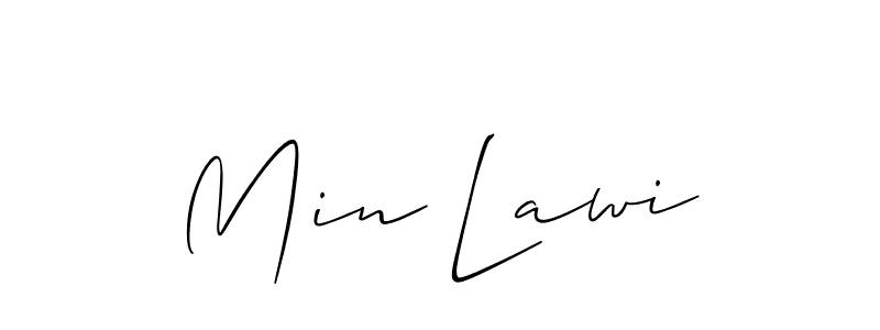 How to make Min Lawi signature? Allison_Script is a professional autograph style. Create handwritten signature for Min Lawi name. Min Lawi signature style 2 images and pictures png