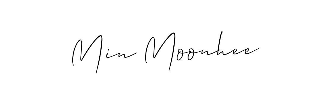How to Draw Min Moonhee signature style? Allison_Script is a latest design signature styles for name Min Moonhee. Min Moonhee signature style 2 images and pictures png