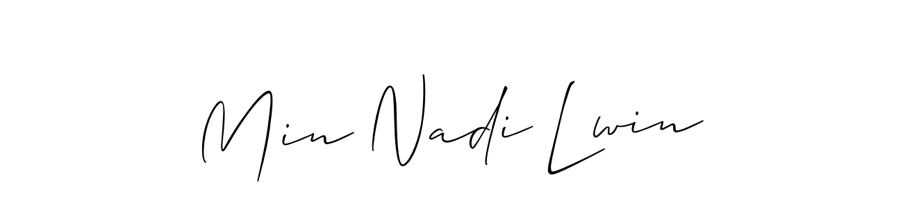 See photos of Min Nadi Lwin official signature by Spectra . Check more albums & portfolios. Read reviews & check more about Allison_Script font. Min Nadi Lwin signature style 2 images and pictures png