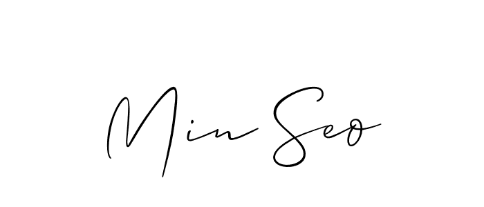 See photos of Min Seo official signature by Spectra . Check more albums & portfolios. Read reviews & check more about Allison_Script font. Min Seo signature style 2 images and pictures png