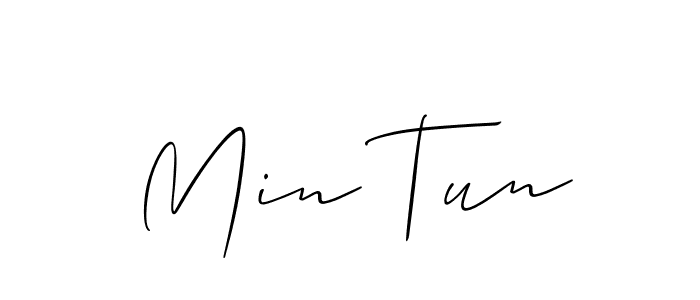 Make a beautiful signature design for name Min Tun. Use this online signature maker to create a handwritten signature for free. Min Tun signature style 2 images and pictures png