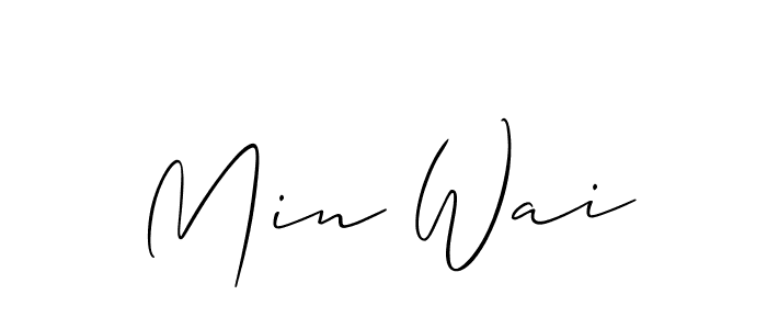 How to make Min Wai signature? Allison_Script is a professional autograph style. Create handwritten signature for Min Wai name. Min Wai signature style 2 images and pictures png