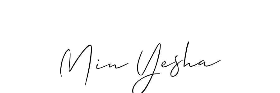 Make a beautiful signature design for name Min Yesha. Use this online signature maker to create a handwritten signature for free. Min Yesha signature style 2 images and pictures png