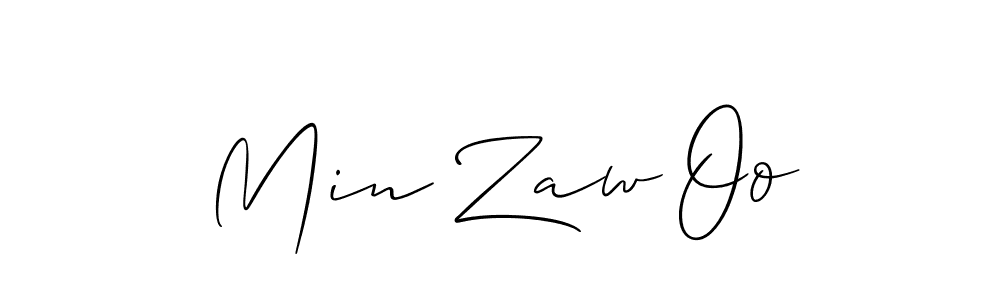 Design your own signature with our free online signature maker. With this signature software, you can create a handwritten (Allison_Script) signature for name Min Zaw Oo. Min Zaw Oo signature style 2 images and pictures png