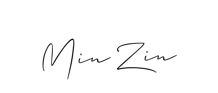 Make a beautiful signature design for name Min Zin. Use this online signature maker to create a handwritten signature for free. Min Zin signature style 2 images and pictures png