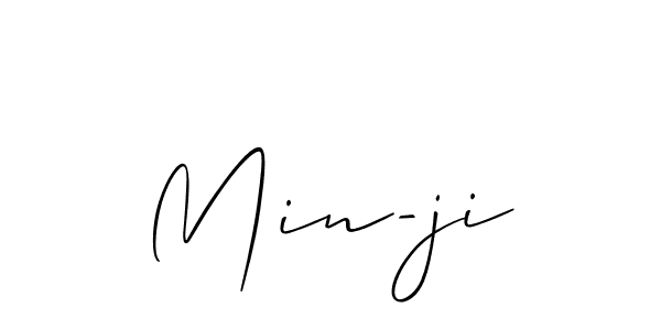 Best and Professional Signature Style for Min-ji. Allison_Script Best Signature Style Collection. Min-ji signature style 2 images and pictures png