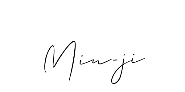 Design your own signature with our free online signature maker. With this signature software, you can create a handwritten (Allison_Script) signature for name Min-ji. Min-ji signature style 2 images and pictures png