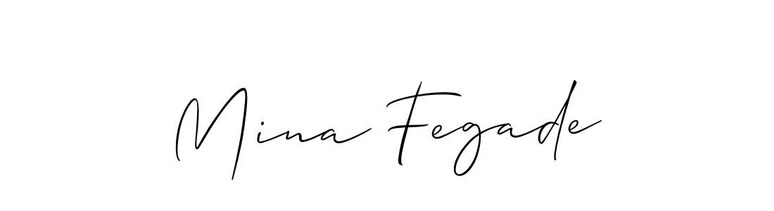 Design your own signature with our free online signature maker. With this signature software, you can create a handwritten (Allison_Script) signature for name Mina Fegade. Mina Fegade signature style 2 images and pictures png