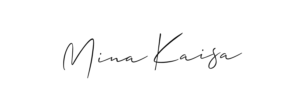 See photos of Mina Kaisa official signature by Spectra . Check more albums & portfolios. Read reviews & check more about Allison_Script font. Mina Kaisa signature style 2 images and pictures png