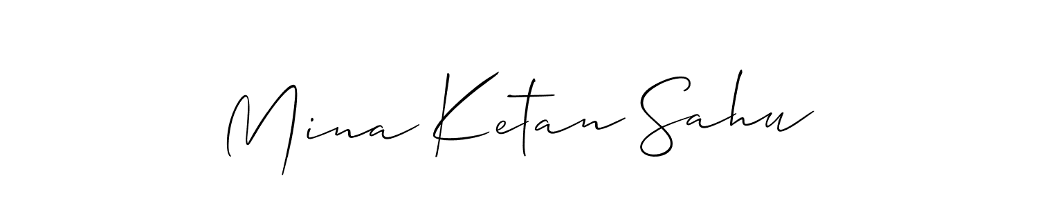 How to Draw Mina Ketan Sahu signature style? Allison_Script is a latest design signature styles for name Mina Ketan Sahu. Mina Ketan Sahu signature style 2 images and pictures png