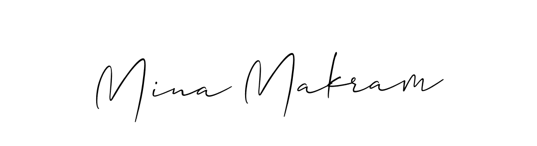 Best and Professional Signature Style for Mina Makram. Allison_Script Best Signature Style Collection. Mina Makram signature style 2 images and pictures png