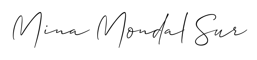 An effortless, minimalist signature concept for Mina Mondal Sur using Allison_Script design. Clean lines that look great on any document. Mina Mondal Sur signature style 2 images and pictures png