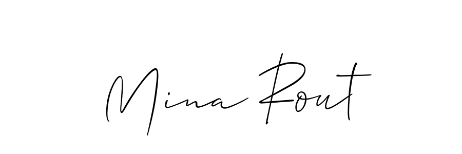 Make a short Mina Rout signature style. Manage your documents anywhere anytime using Allison_Script. Create and add eSignatures, submit forms, share and send files easily. Mina Rout signature style 2 images and pictures png