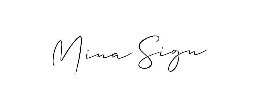 Also we have Mina Sign name is the best signature style. Create professional handwritten signature collection using Allison_Script autograph style. Mina Sign signature style 2 images and pictures png