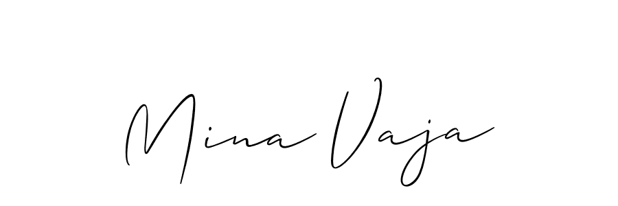 Once you've used our free online signature maker to create your best signature Allison_Script style, it's time to enjoy all of the benefits that Mina Vaja name signing documents. Mina Vaja signature style 2 images and pictures png