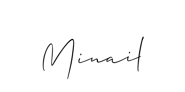 Make a short Minail signature style. Manage your documents anywhere anytime using Allison_Script. Create and add eSignatures, submit forms, share and send files easily. Minail signature style 2 images and pictures png